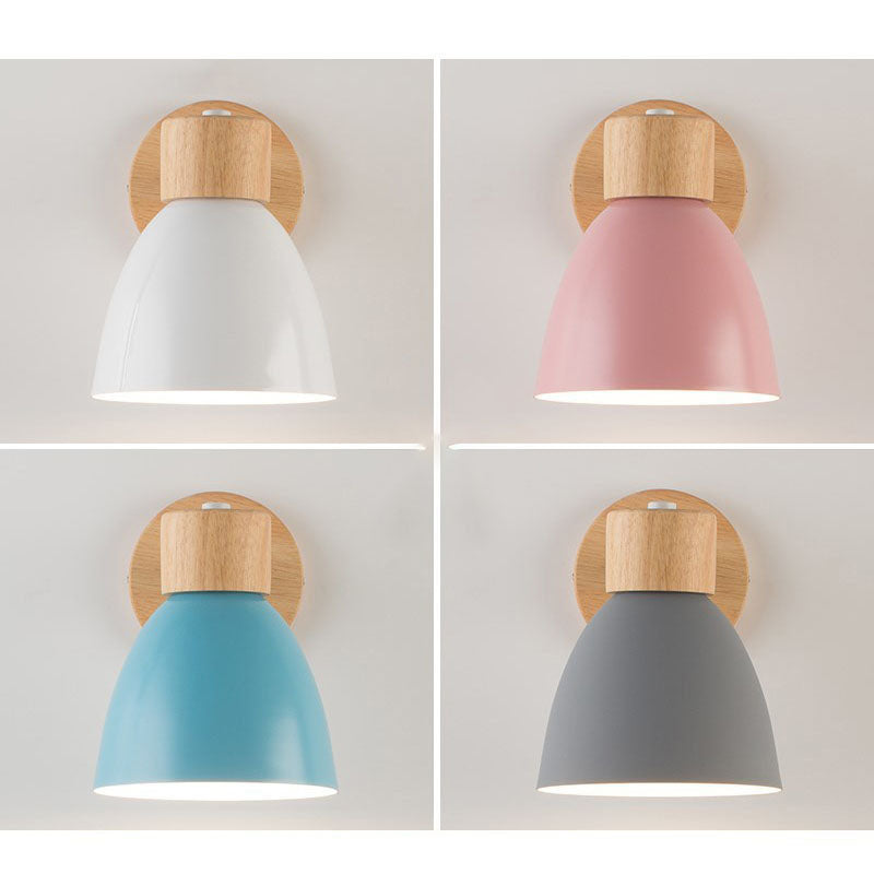 Wall Light for Living Room with Angled Arm and Conical Shade