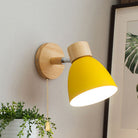 Wall Light for Living Room with Angled Arm and Conical Shade