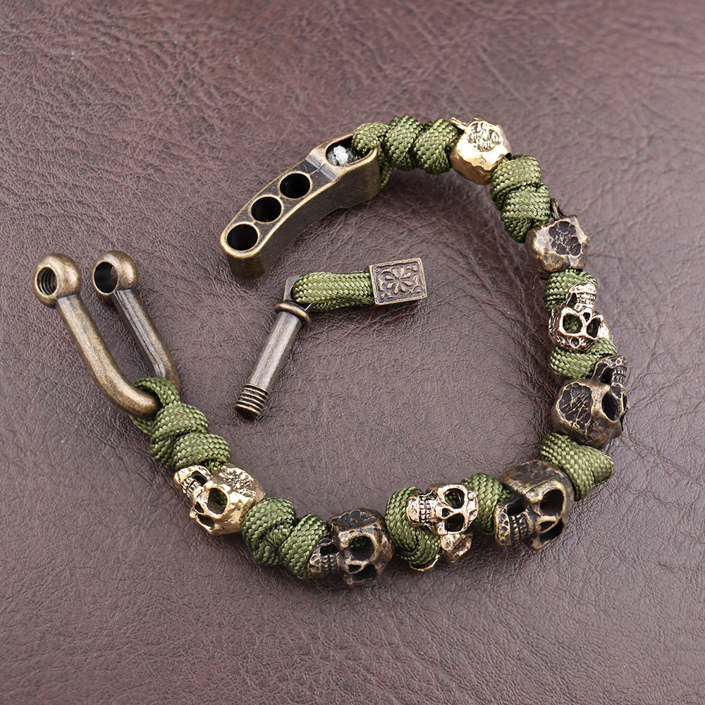 Skull Bracelet Adjustable Alloy Chain - Gothic Style