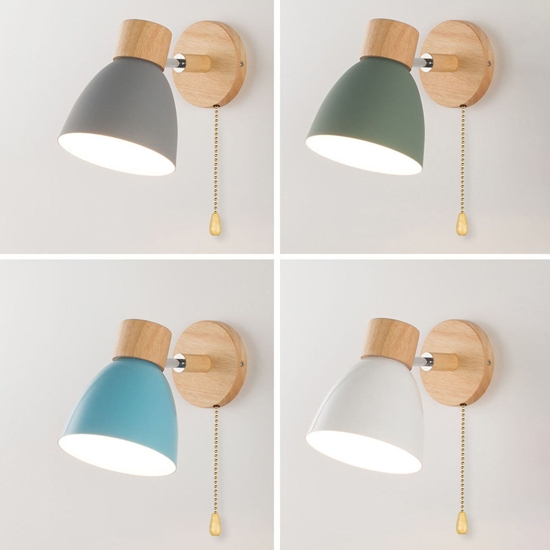 Wall Light for Living Room with Angled Arm and Conical Shade