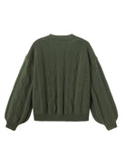 Winsome™ | Women's Floral Embroidered V-Neck Button Cardigan