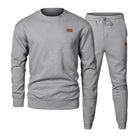 Men's 2 Piece Sweatsuit Set – Textured Jacquard Jacket & Pants