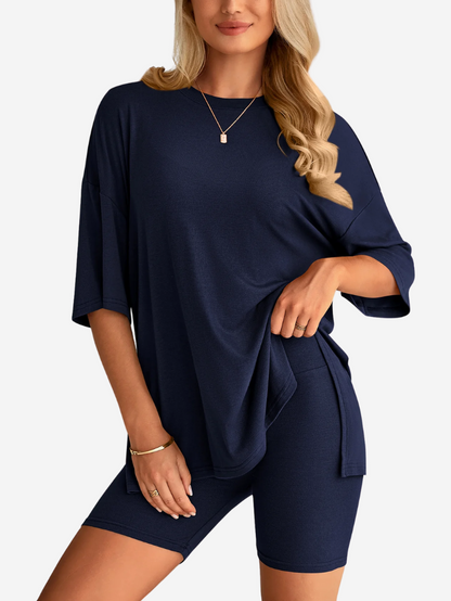 Danielle Duo Set | Oversized T-shirt &amp; Short voor Dames met Comfortabele Pasvorm