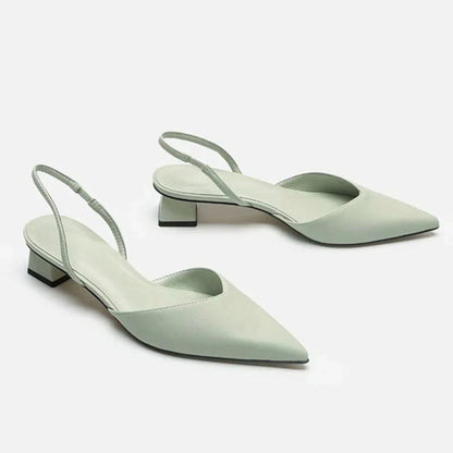 Oussama | Dames slingback pumps met lage hak en spitse neus