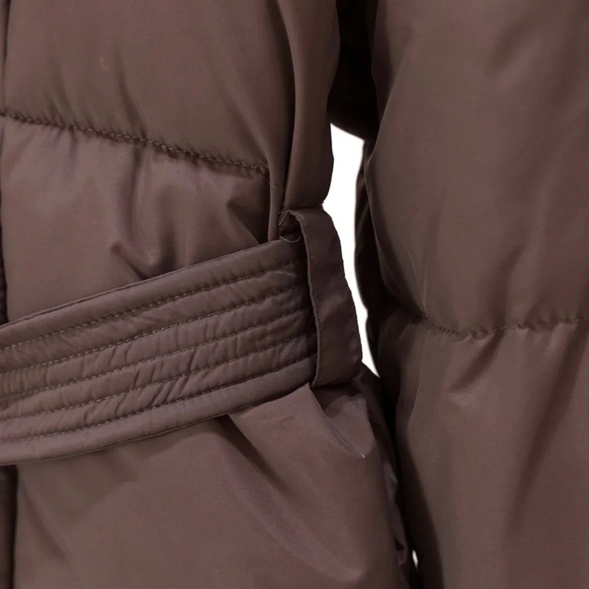 Dames Getailleerde Puffer Parka Jas – Waterafstotend, Effen Winterjas voor Avondkleding