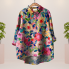 Women's Colorful Printed T-Shirt – Dog, Cat & Floral Designs