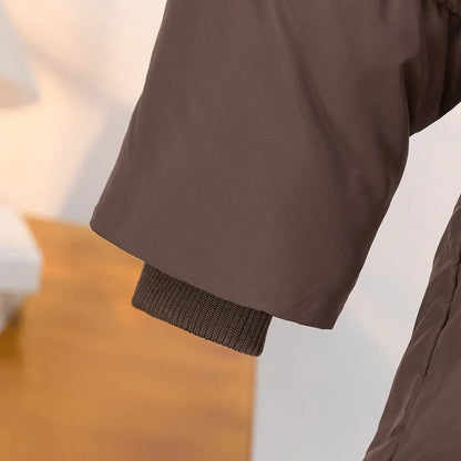 Dames Getailleerde Puffer Parka Jas – Waterafstotend, Effen Winterjas voor Avondkleding