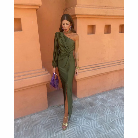 Rona | Elegante Maxi-Jurk voor Dames – Flatterende Pasvorm en Subtiele Split