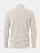 Men's Zip Sweater with Stand-Up Collar – Ribbed Trims