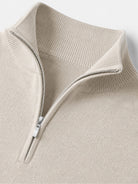 Men's Zip Sweater with Stand-Up Collar – Ribbed Trims