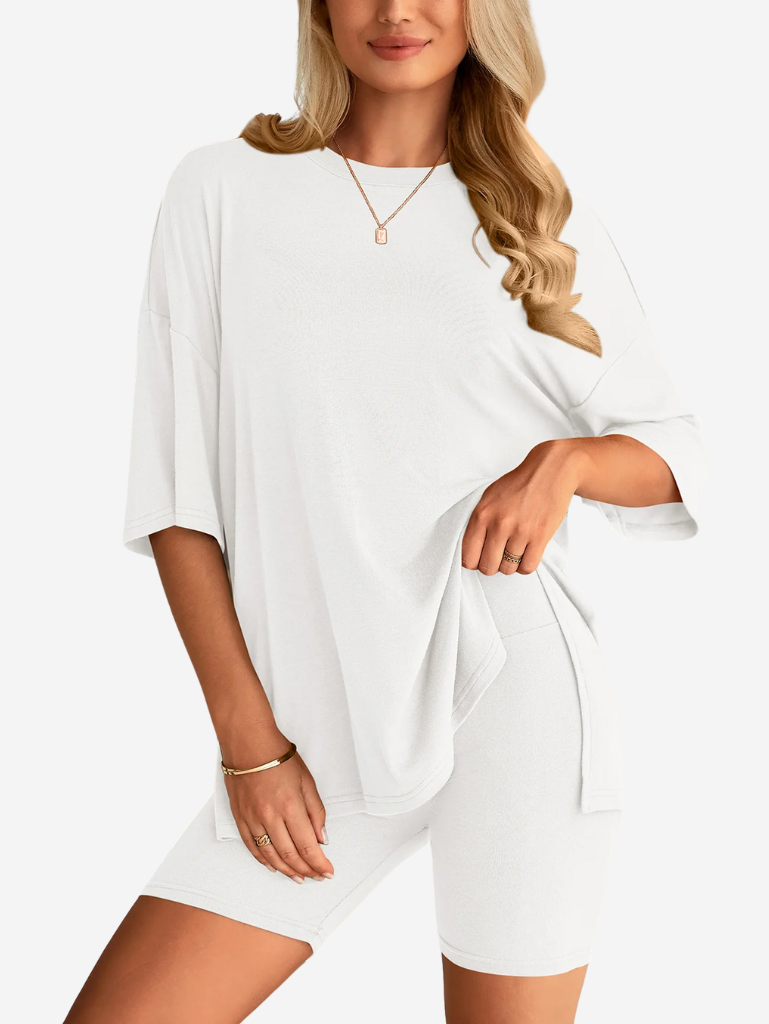 Danielle Duo Set | Oversized T-shirt &amp; Short voor Dames met Comfortabele Pasvorm