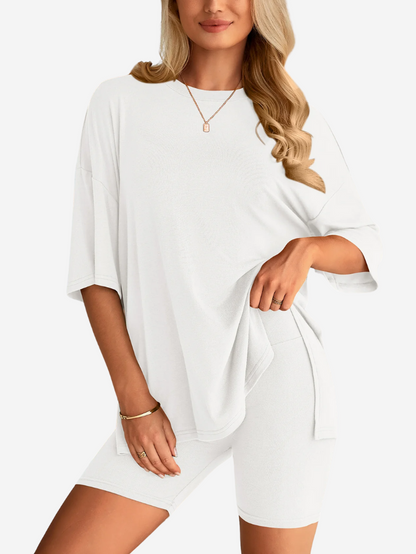 Danielle Duo Set | Oversized T-shirt &amp; Short voor Dames met Comfortabele Pasvorm