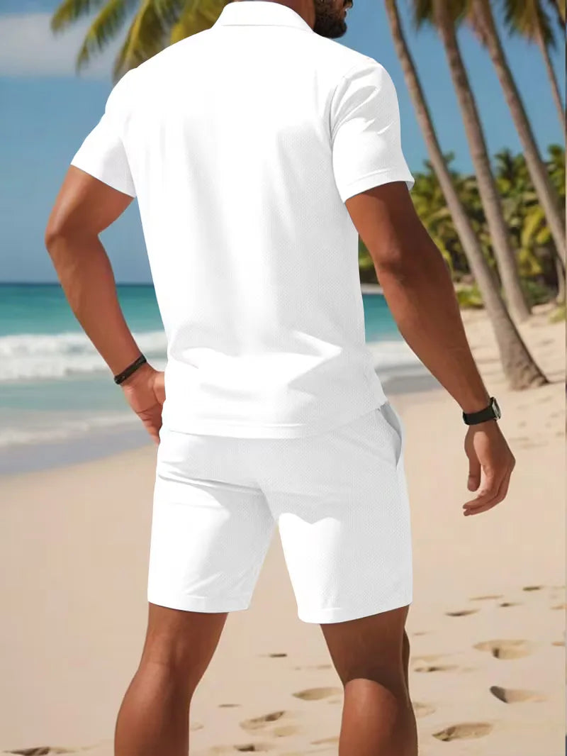 Men's Polo Shirt and Shorts Summer Set