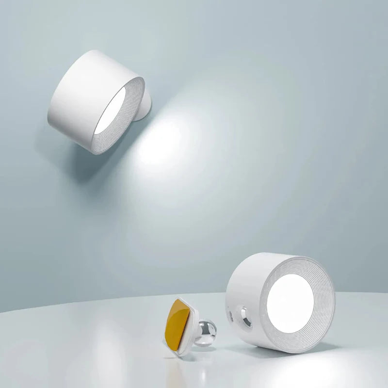 Cordless Wall Light with Magnetic Mount and 360° Rotation