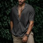 Men's Casual Short Sleeve Button Up Shirt