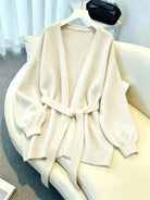 Oversized cardigan met riem