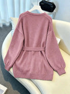 Oversized cardigan met riem