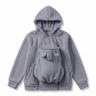 Side pockets on the fleece baby carrier hoodie for keeping essentials within reach