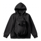 Fleece baby carrier hoodie shown in available colors and sizes