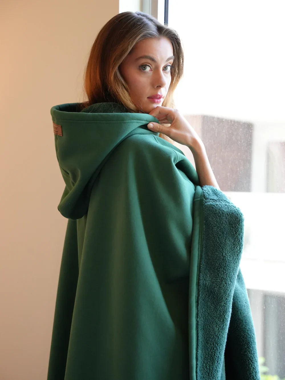 Robin Hoodie Blanket Dames | Oversized Deken Hoodie met Zijdezachte Stof