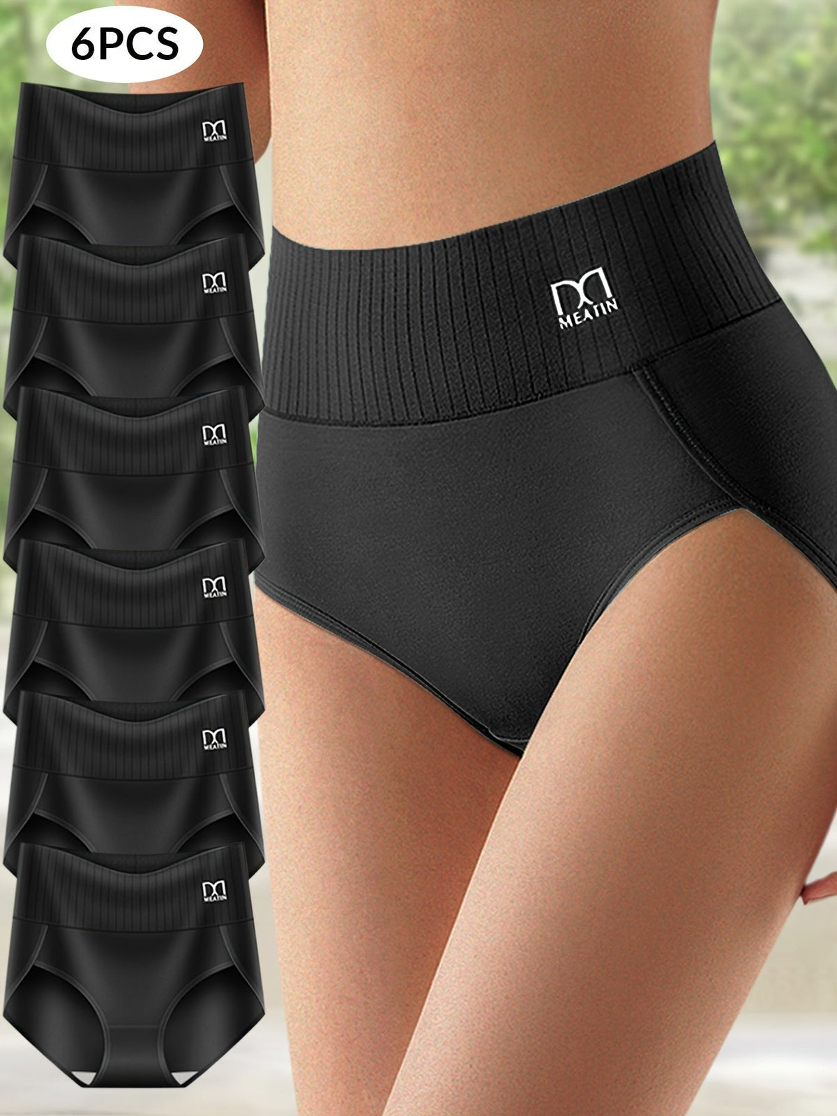 Corrigerend Zweet Afvoerend Dames Ondergoed Met Stretch - 6 PACK – Zwart