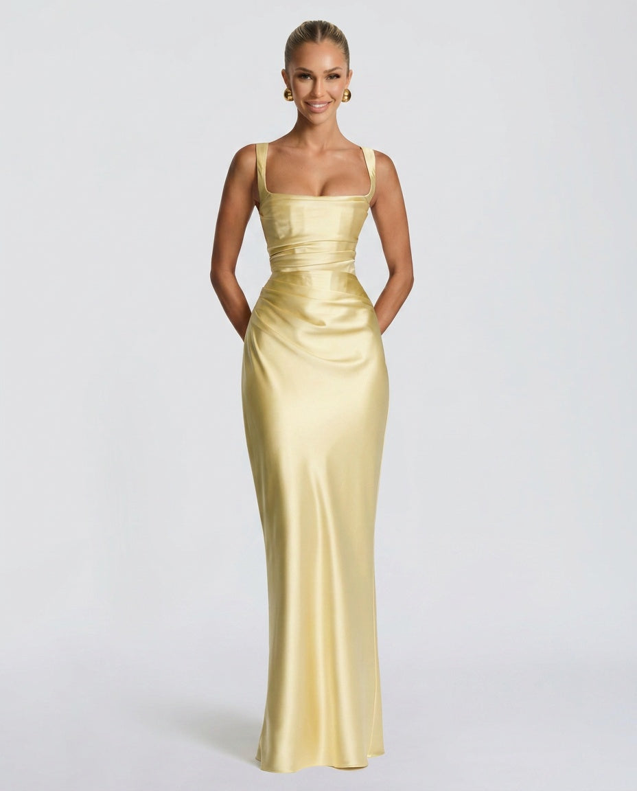 Women's Sequin Maxi Dress - Sleeveless Cocktail Dress