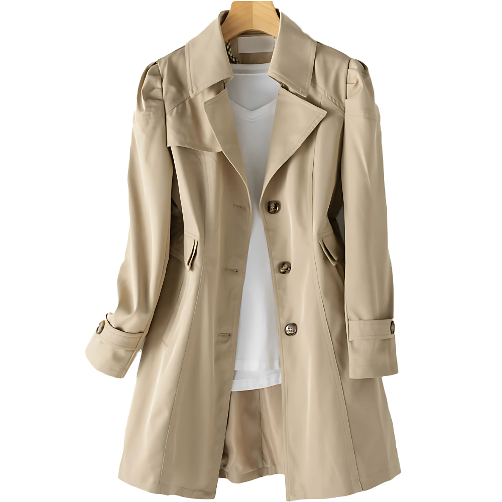 Eliza | Dames Trenchcoat – Lichtgewicht Trenchcoat met Elegante Snit en Vrouwelijke Belijning