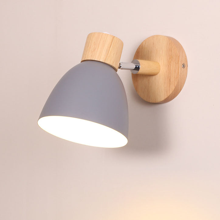 Wall Light for Living Room with Angled Arm and Conical Shade