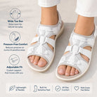 Women's Adjustable Orthopedic Sandals with Arch Support and Wedge Sole