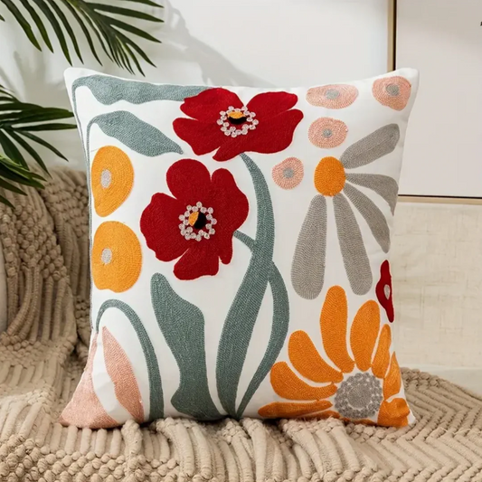 Sierkussen – Katoen met Bloemenprint, 45x45 cm voor Bank of Fauteuil