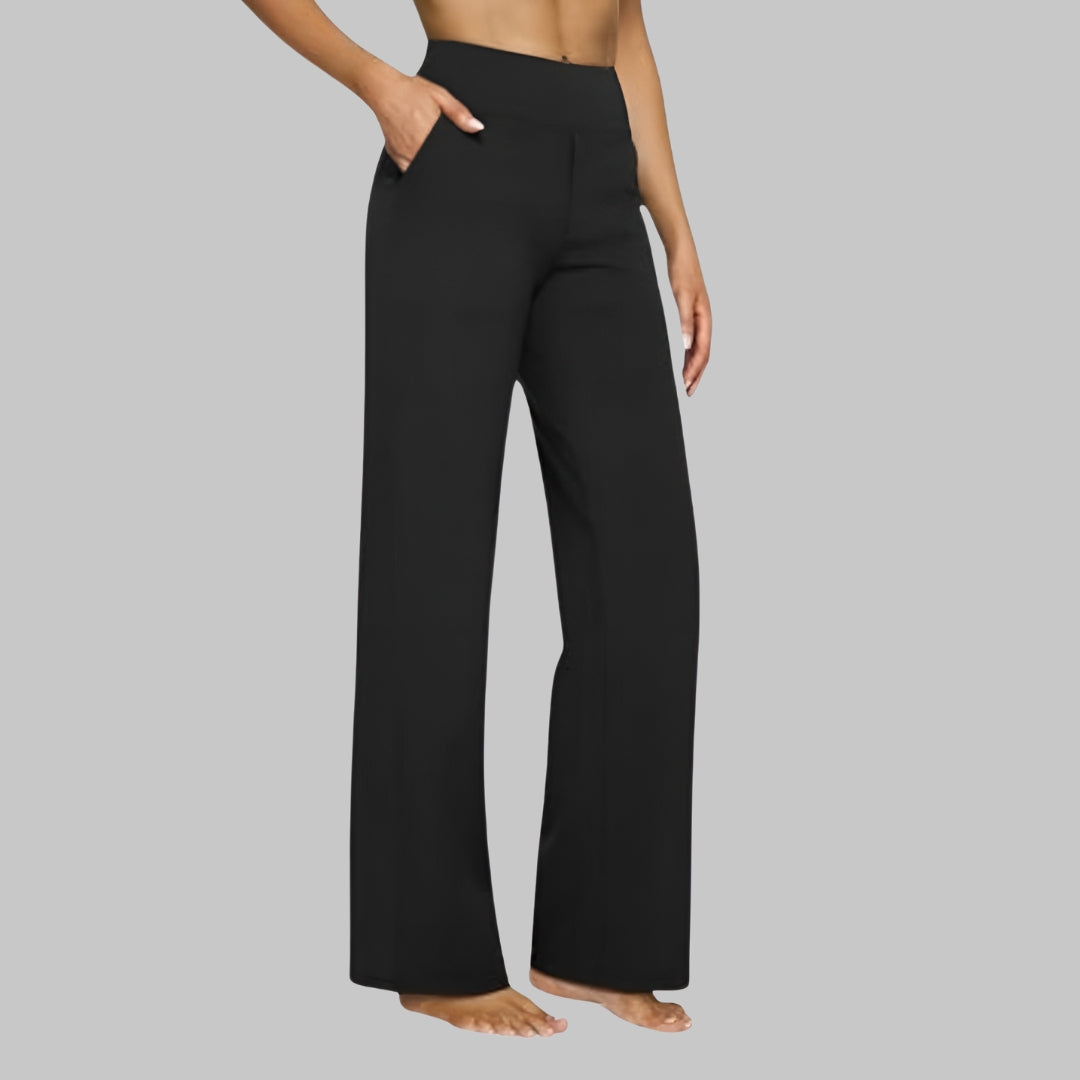 Women's High-Waist Stretch Pants – Soft Comfort Fit Trousers