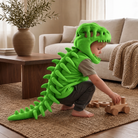 Cape tête de dinosaure verte pour enfant