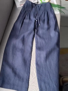 Women's High-Rise Wide-Leg Pants with Drawstring Waist