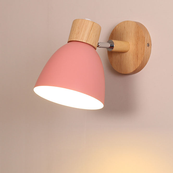 Wall Light for Living Room with Angled Arm and Conical Shade