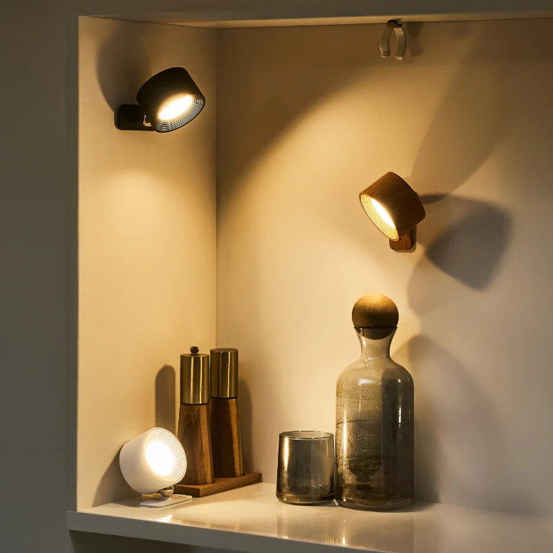 Cordless Wall Light with Magnetic Mount and 360° Rotation