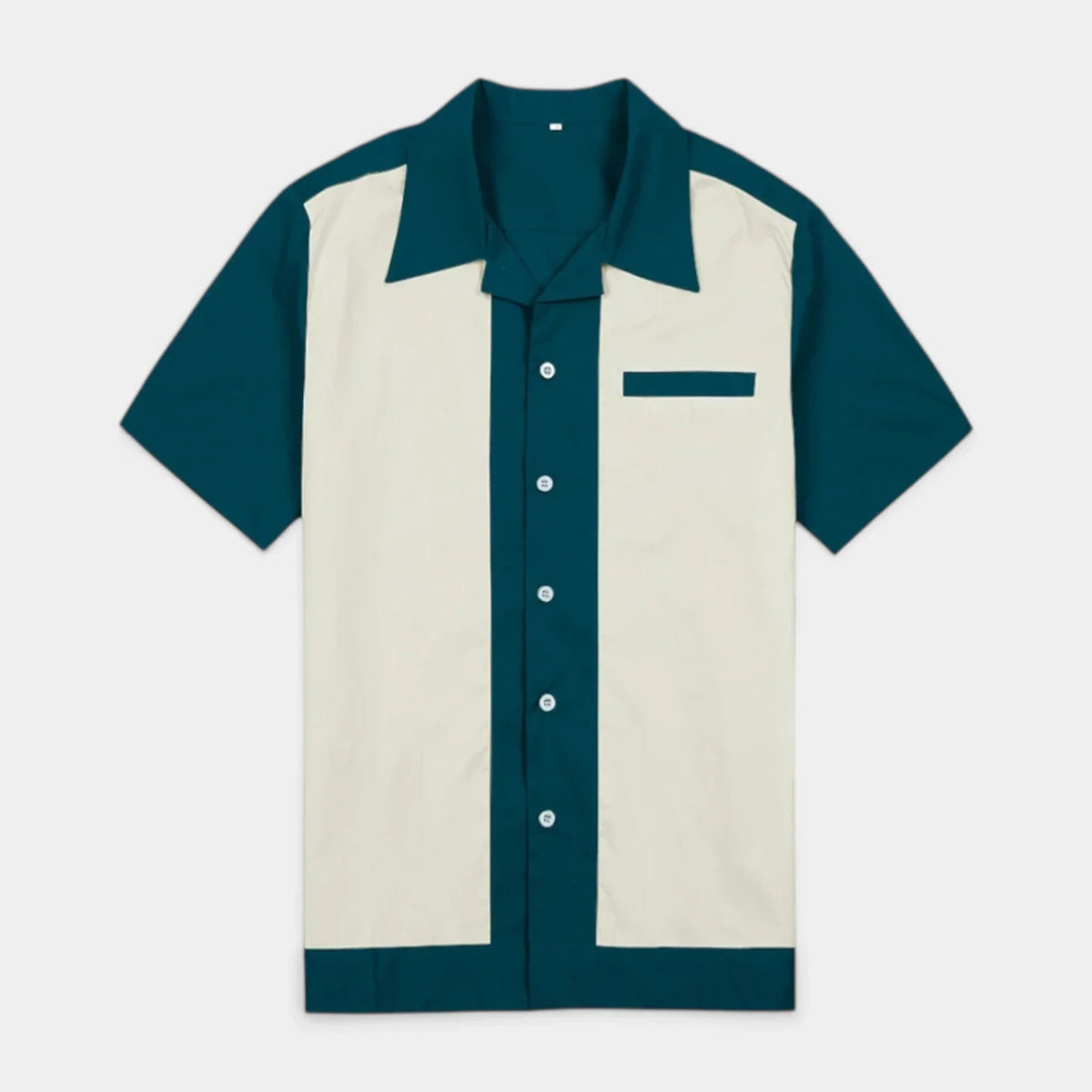 Mens Shirts Short Sleeve Button-Up Camp Collar