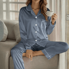 Women's Button Front Pajama Set - Lightweight Loungewear