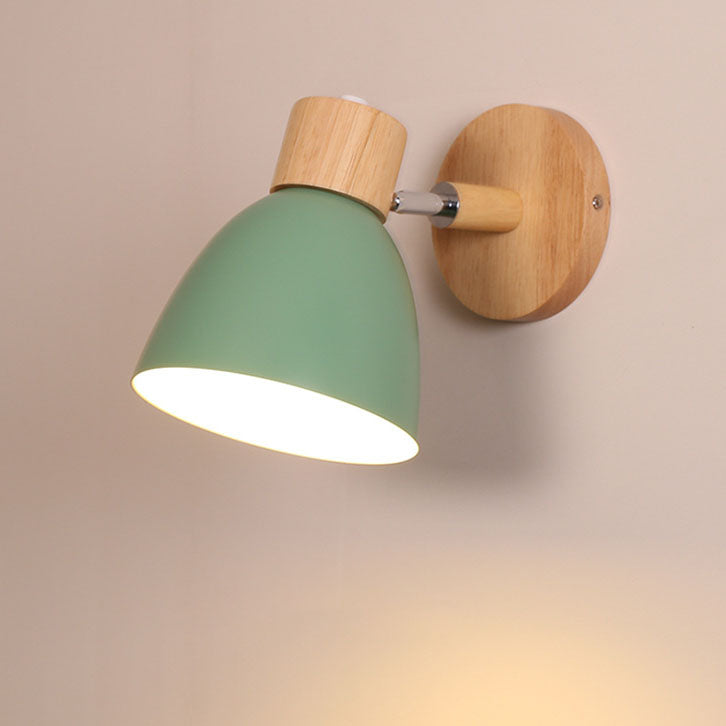 Wall Light for Living Room with Angled Arm and Conical Shade