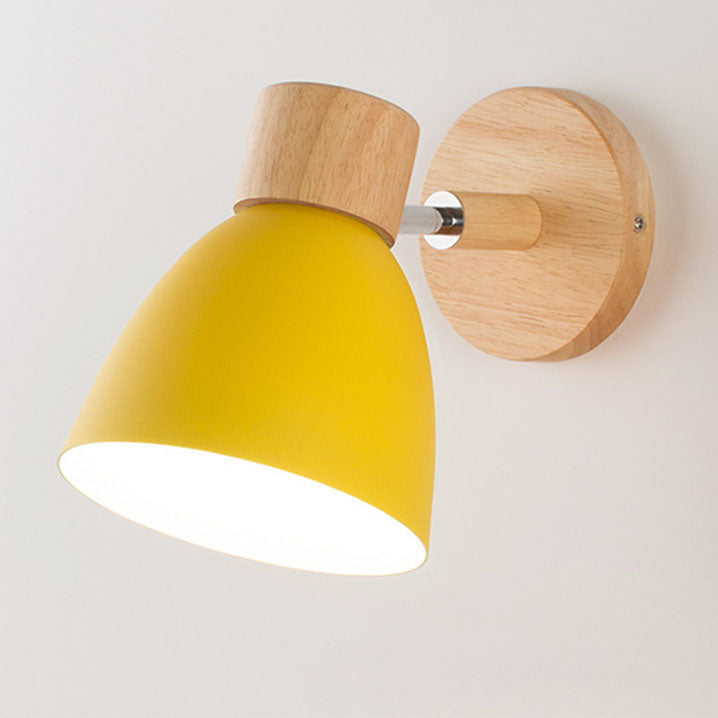 Wall Light for Living Room with Angled Arm and Conical Shade