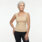 Women's Built-In Bra Tank Top - Soft Stretch Comfort Top