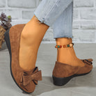 Women's Orthopaedic Flat Shoes with Bow Detail