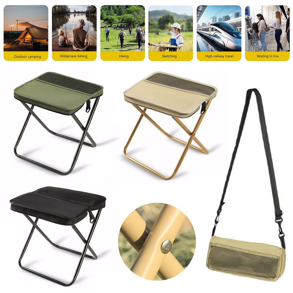 2-in-1 Foldable Backpack Chair with Built-In Seat