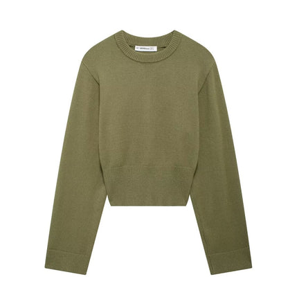 Nora Sweater – Dames Trui in Groen met Losvallende Pasvorm
