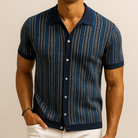 Men's Button-Down Shirt in Organic Cotton Herringbone