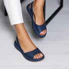Women's Open Toe Sandals - Casual Summer Flat Sandals