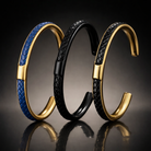 Men's Leather Cuff Bracelet - Stainless Steel and Braided Leather