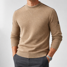 Women's Waffle-Knit Sweater with Ribbed Trim