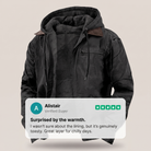 Men's Hooded Jacket Full-Zip Fleece Lined Canvas Coat