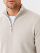 Men's Zip Sweater with Stand-Up Collar – Ribbed Trims