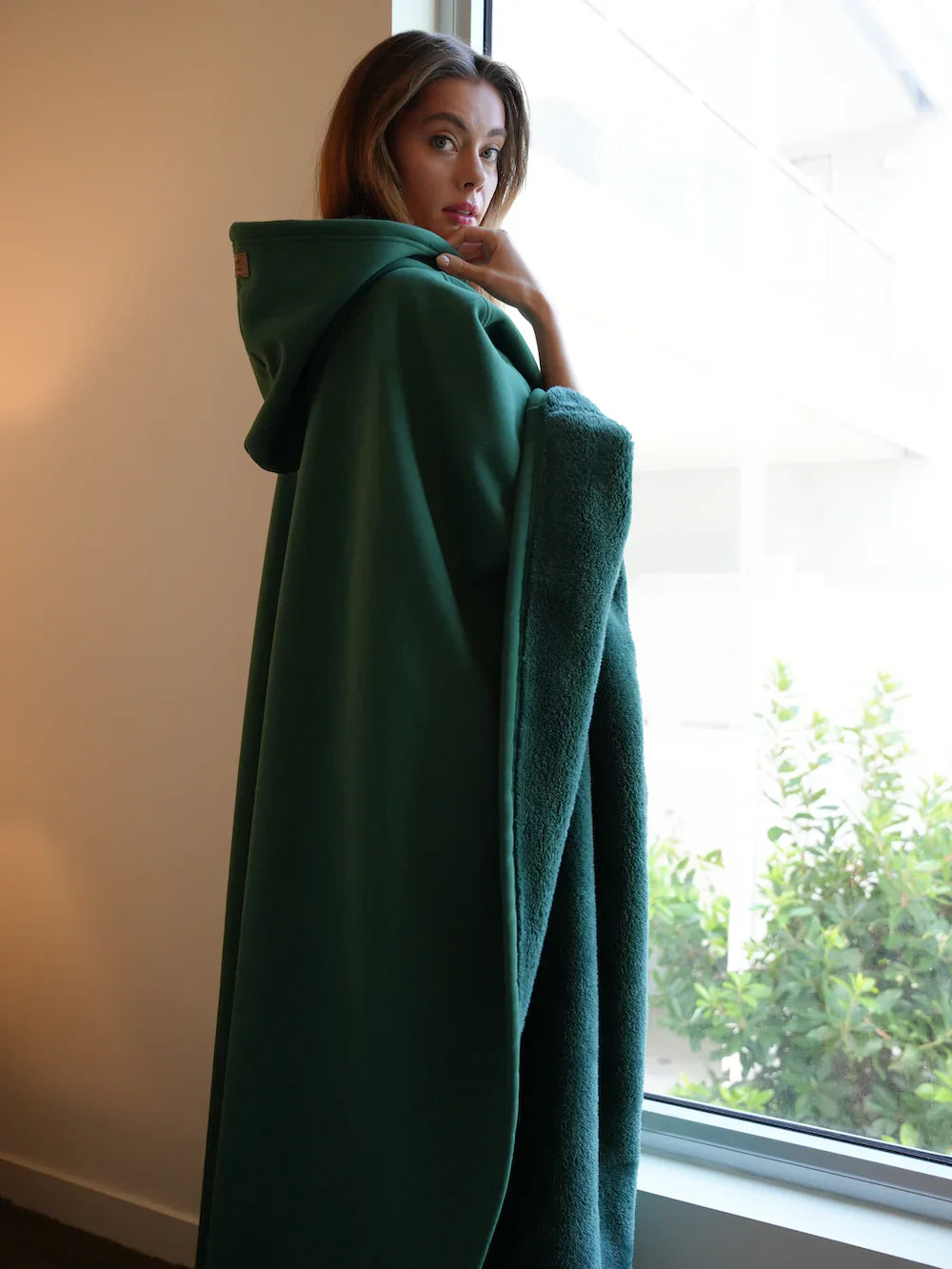 Robin Hoodie Blanket Dames | Oversized Deken Hoodie met Zijdezachte Stof